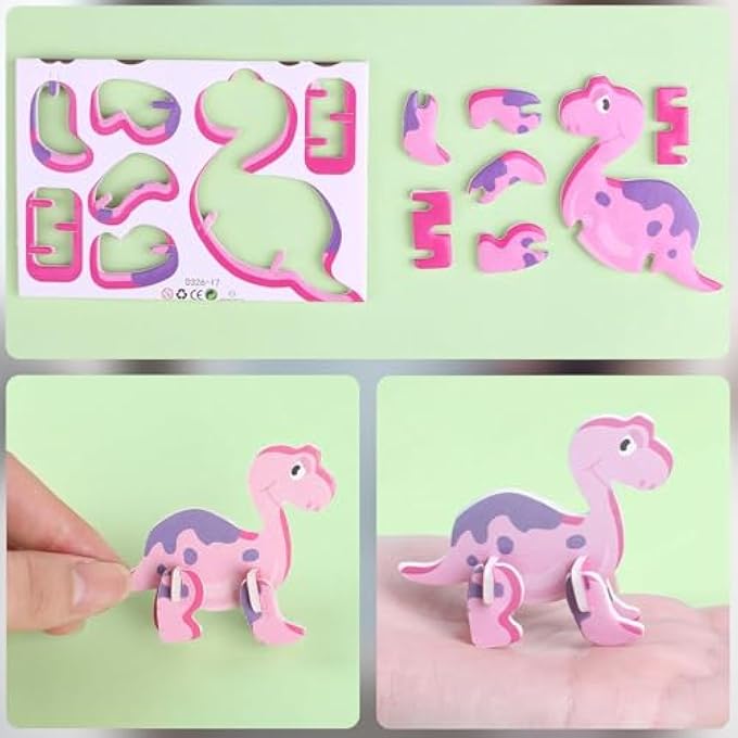 30 PCS EDUCATIONAL 3D CARTOON PUZZLES FOR KIDS,3D ANIMAL LEARNING EDUCATIONAL PAPER PUZZLE GAME FOR DIY CRAFTS GIFTS - Image 3